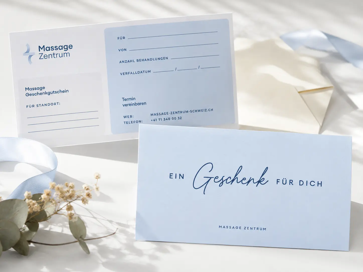 Massage-Gutschein für eine Behandlung im Massage Zentrum Schaan